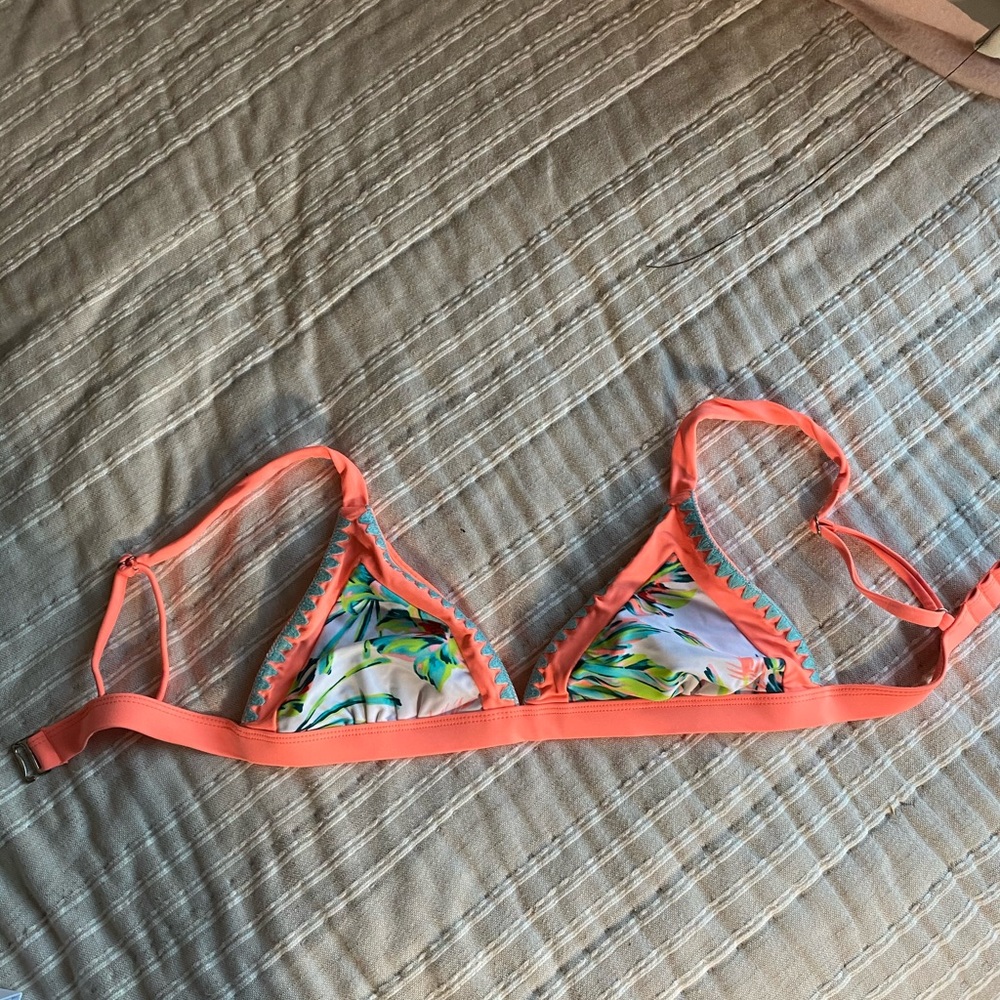 floral triangle bikini top